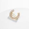 Arc-shaped Anti-glare Small Brooch, Suit Corsage, Garment Fixing Pin Buckle, Luxurious and Elegant Accessory