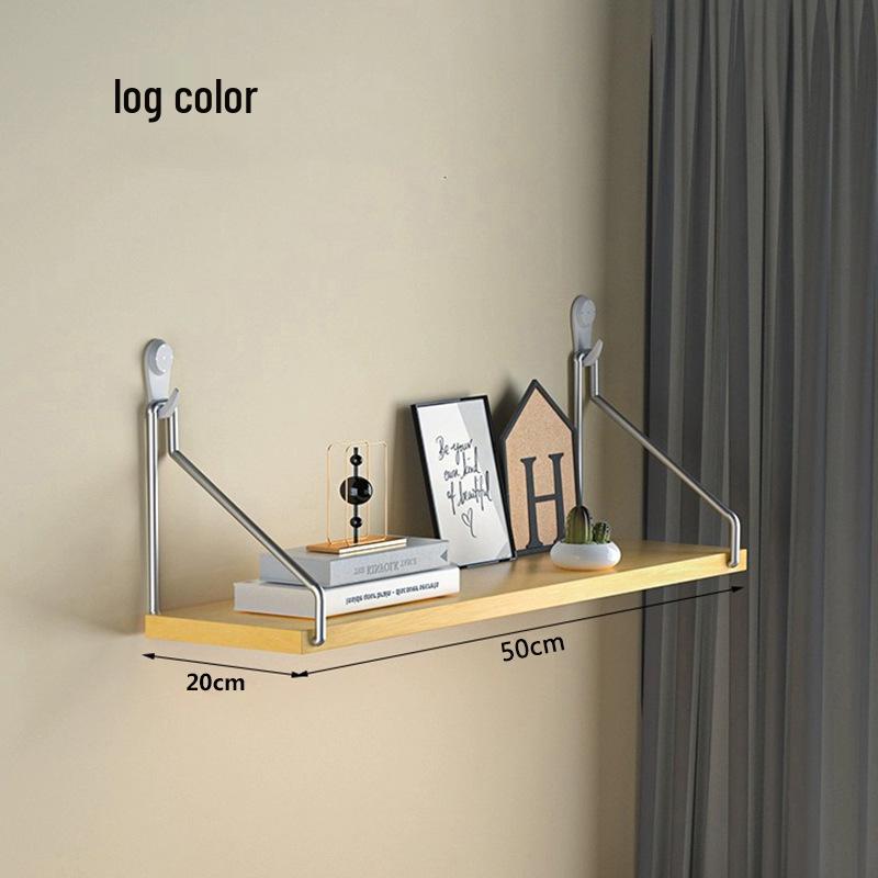 Punch-Free Wrought Iron Wall Shelf - Living Room & Bedroom Decor