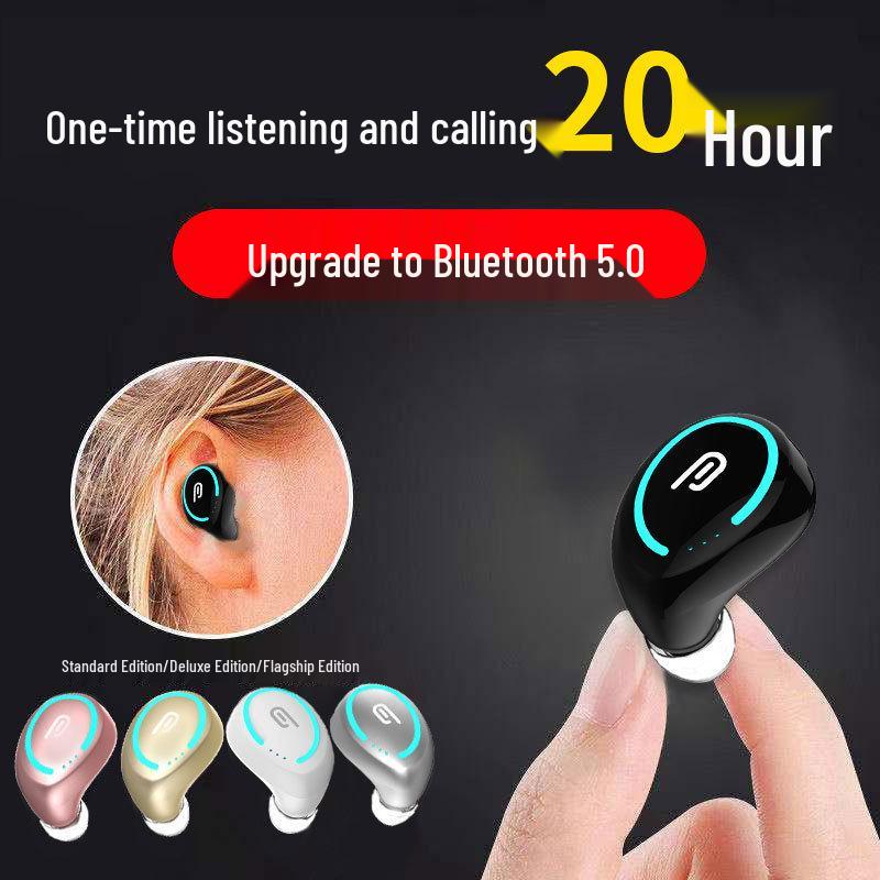 Мини-невидимый Bluetooth-наушник i8: Беспроводные, С шумоподавлением, Длительное время ожидания, Одиночные вкладыши.