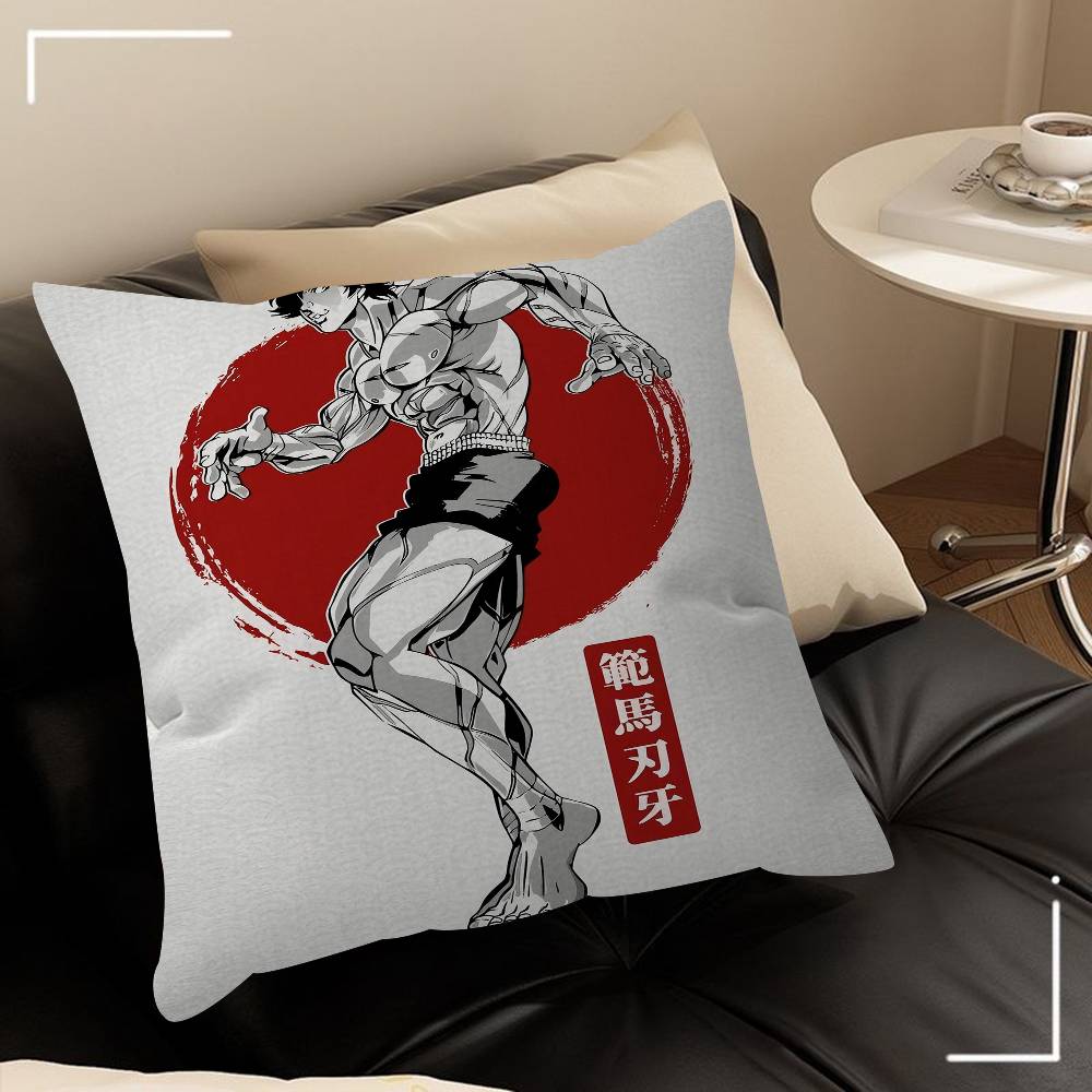 Anime Baki The GGrappler Cushion Cover Decorative Pillow Sofa Home Decor Case Pillow Cases
