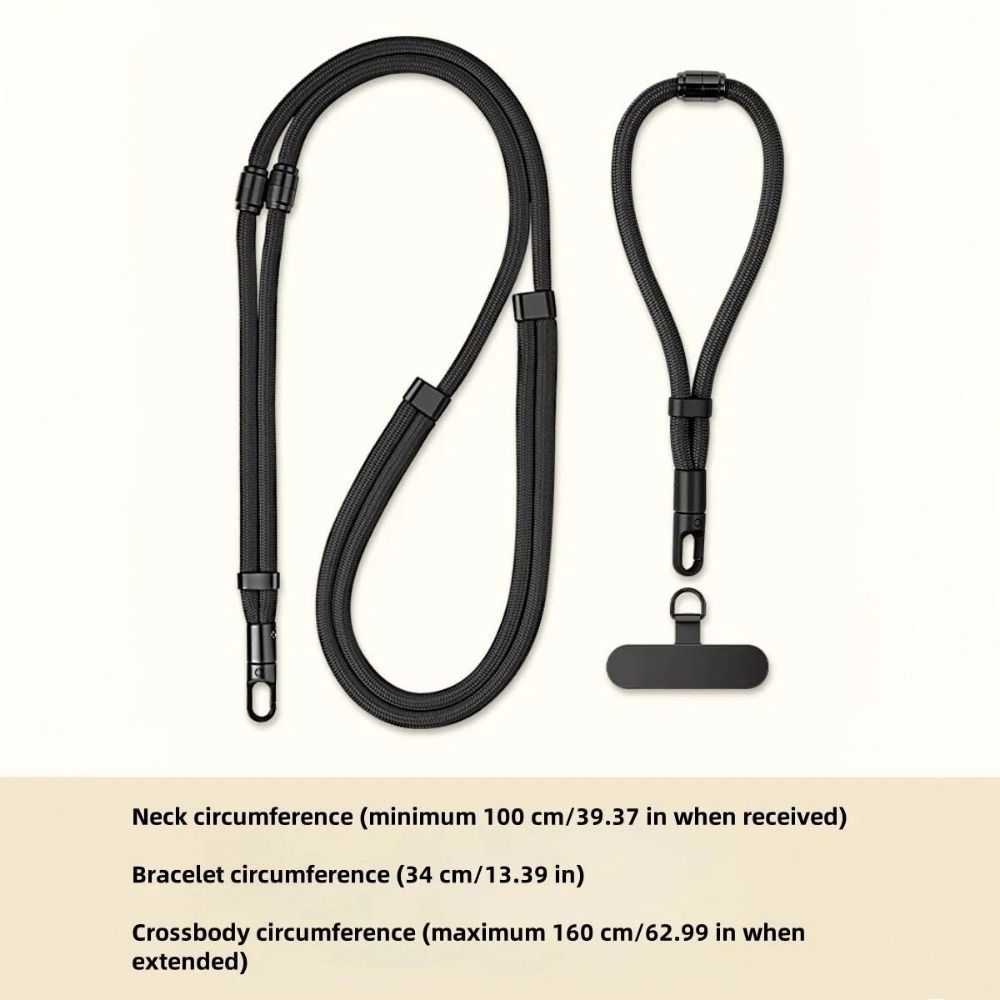 Adjustable Length Mobile Phone Lanyard Switchable 3-in-1 Phone Chain  Men Women