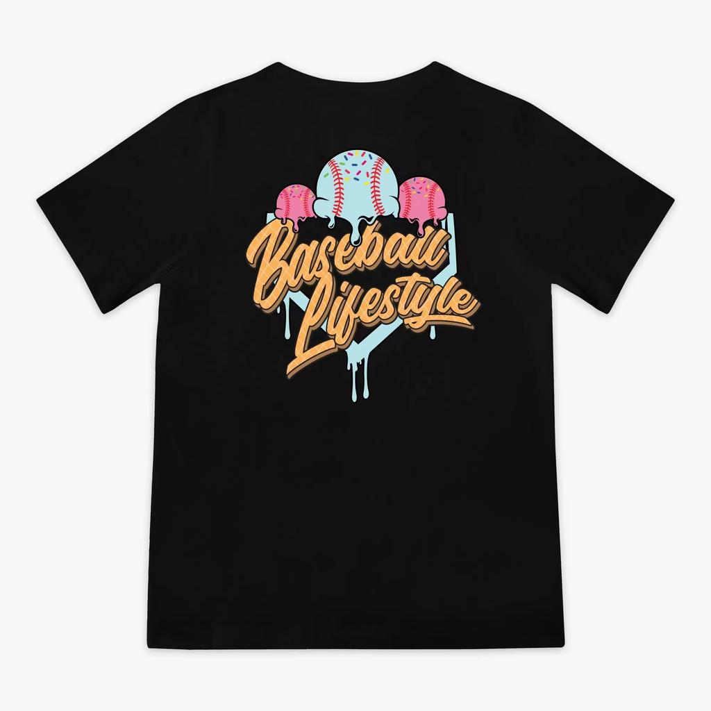 Baseball Lifestyle Dripping Baseball Match Graphic Tshirt Grunge Print Soft Cotton Short Sleeve Unisex Casual Daily Tee