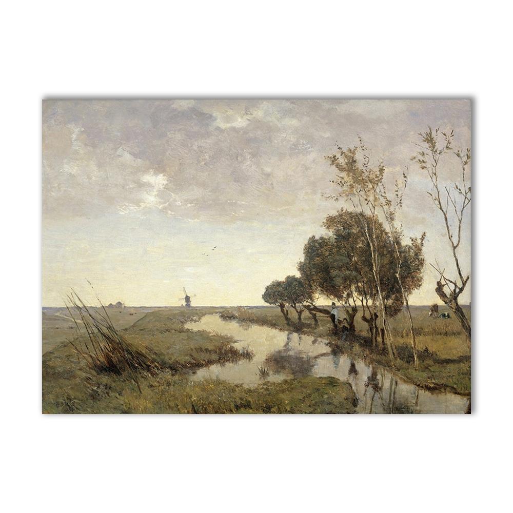 Винтажная галерея, настенный плакат с принтом, декор для комнаты, скандинавский французский деревенский пейзаж, холст, картины для гостиной, украшение для дома