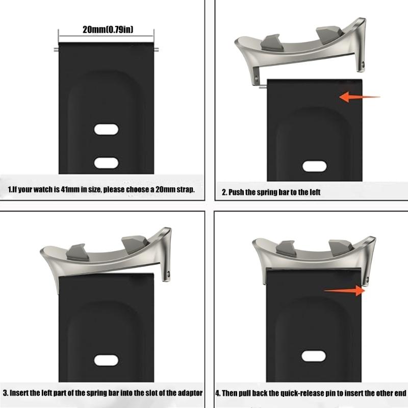 1 пара адаптеров для ремешка смарт-часов для браслета Watch Fit, металлические соединители, сменные звенья ремешка для часов