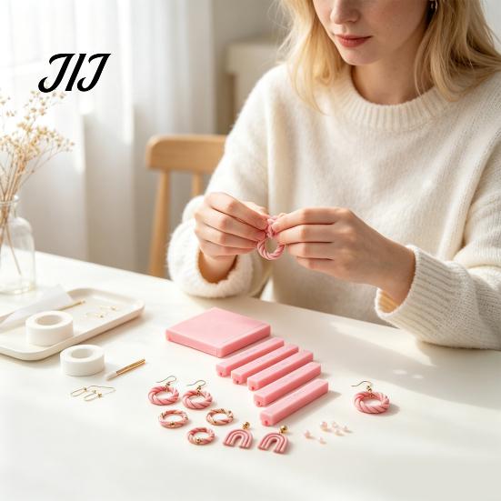 Plastic Clay Shaping Slides Polymer Bead Roller & Snake Maker Tool, 6 Sizes Professional Jewelry Equipment Strip Hoop for DIY Earring Making Tool