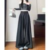 Versatile Suit Wide-leg Pants for Women In Summer New Style High-end Draped Loose Small Casual Straight-leg Pants Skirt