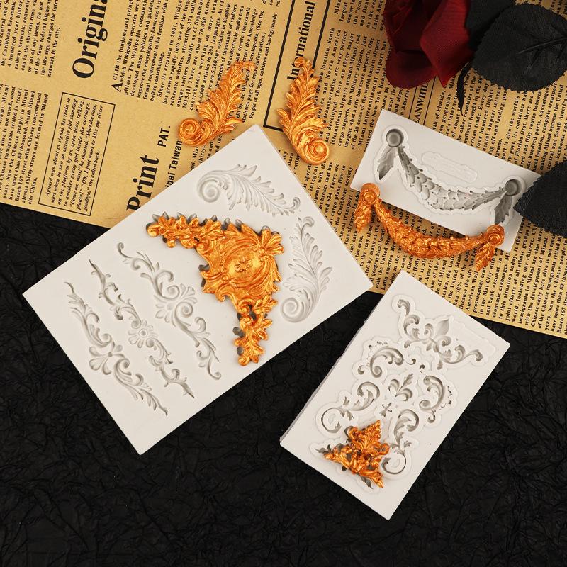 Набор рельефных силиконовых форм для эпоксидной смолы, глины, украшений для торта и шоколадной мастики