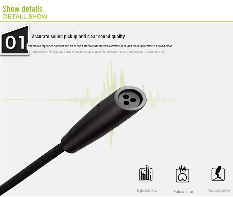 Современный проводной мини-микрофон K200 для игр, общения и стриминга