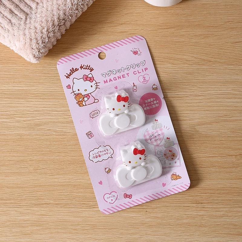 Оригинальные зажимы Sanrio Hello Kitty, мультяшные зажимы для пакетов с едой для кухни, хранения закусок, офисный органайзер для файлов, игрушки и подарки для девочек