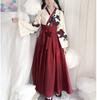 Taisho Roman Hakama Японская одежда Кимоно Косплей Костюм Длинный Маскировка Юката Роза Узор Розы [Lady Lazy] Женщины Женщины (Красный, С)