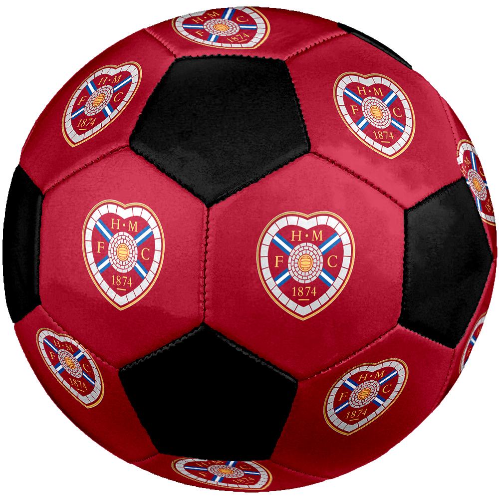 SIZE 5 Heart of Midlothian FC Soccer Ball Colorful All Ages Machine Stitched PVC Competition Ready Durable High-Bounce