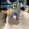 Цветной чехол для телефона для iPhone 17 16E 16 11 15 14 Pro MAX 12 13 MINI 7 8 Plus XR SE Серебристый IMD чехол Кавайный Мультяшный Genshin Impact