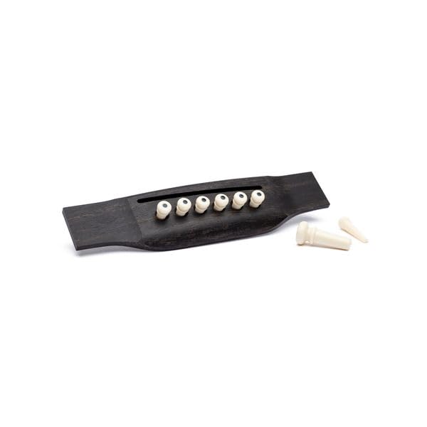 Martin Inlaid Bridge Endpins White with Black Inlay Classic Look and Secure Fit 7 Bridge Pins 1 Endpin for Acoustic Guitar & – +