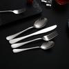 Современный серебряный набор столовых приборов, набор столовых приборов из нержавеющей стали, обеденный нож, вилка, ложка, кухонная утварь, посуда в западном стиле