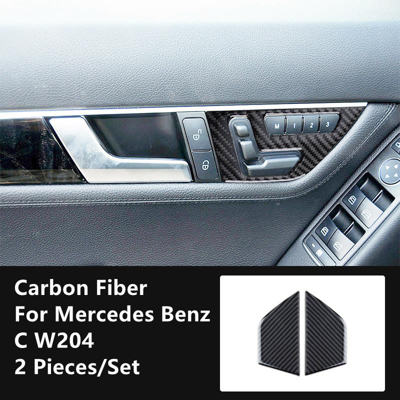 Углеродное волокно, модификация салона автомобиля, накладка, полоски, декоративные наклейки для Mercedes Benz C W204, внутренняя отделка автомобиля