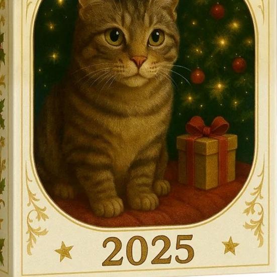 Бобтейл Кот Адвент-календарь 2025 24 дня Акриловое украшение с кошачьей тематикой Рождественский декор для отсчета дней до праздника для елки Любителям кошек