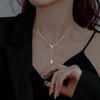 Tassel Triangle Geometric Necklace for Women High-end Summer Versatile Ins Style Niche