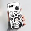 Casing For TCL T-Mobile Revvl 8 / T Phone 3 Case Aesthetic Cute Cat Cartoon Black Soft Silicone Back Cover Shockproof Phone Case