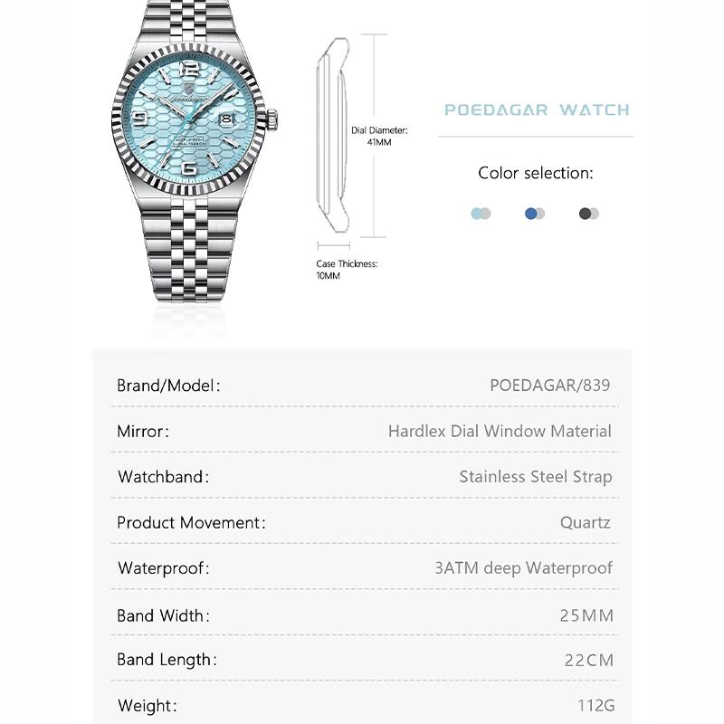 Роскошные мужские кварцевые часы делового стиля, водонепроницаемые, с люминесцентной подсветкой, с датой, из нержавеющей стали, наручные часы, мужские, Relogio Masculino