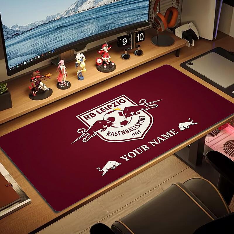 Custom Name RB Leipzig Print Cushion Non-slip Laptop Tablet Big Mousepad XXL Mat Mini PC Playmat With Lock edge