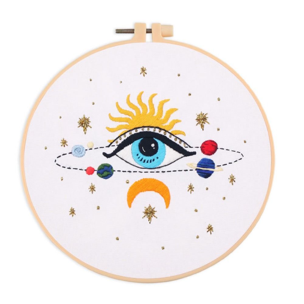 Thread Sewing Accessories Handmade Needle Punch Cross Stitch Kit Embroidery Hoop Flower Embroidery