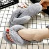 Autumn Winter Women Home Flip Flops Faux Bunny Fur Fluffy Anti-Skid Slippers