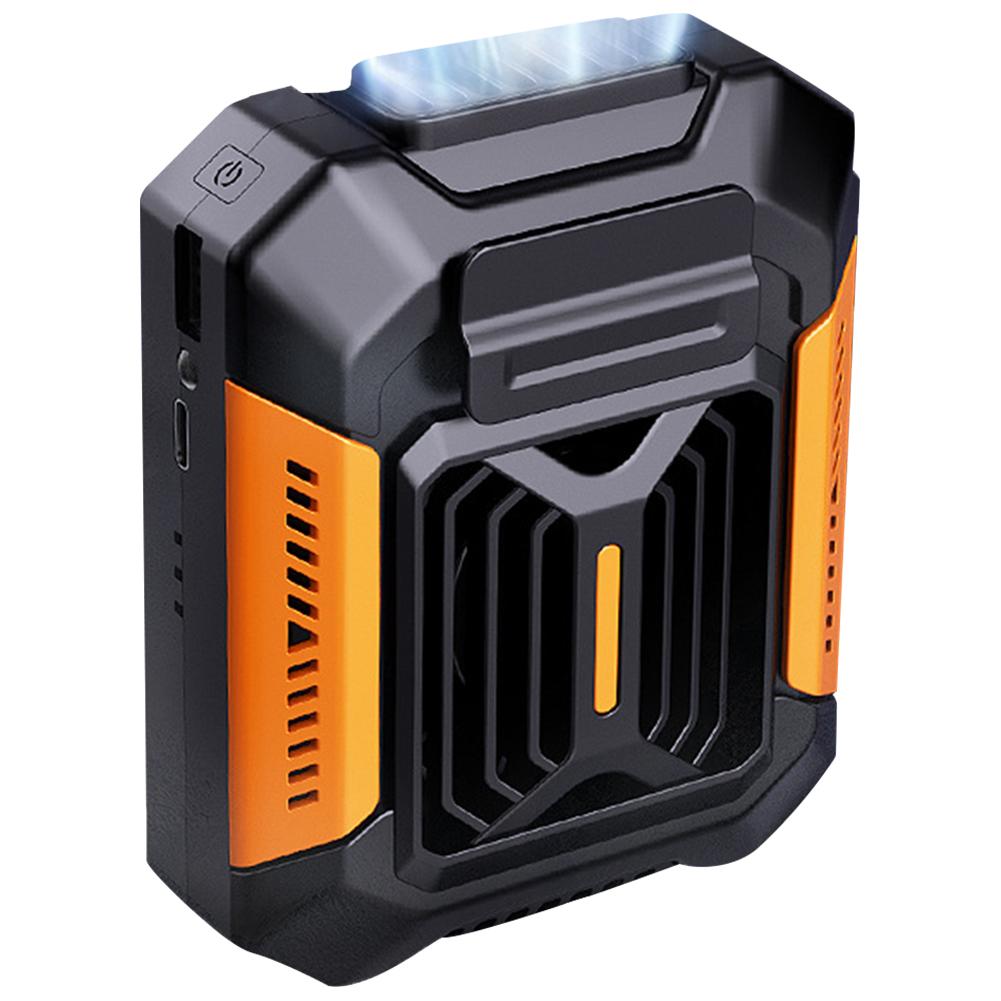 Персональный вентилятор с креплением на пояс 4000 мАч, перезаряжаемый вентилятор для тела, портативный внешний аккумулятор, фонарик, поясной вентилятор для работ на открытом воздухе, походов, кемпинга