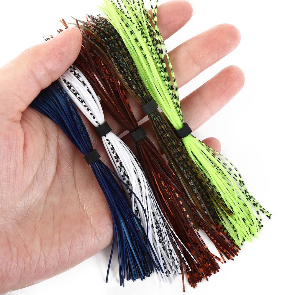 Материал для вязания мушек Силиконовые юбки для приманки из живца 44 нити Юбка для джиг-приманки из кальмара Баззбейты Спиннер-джиг Приманки