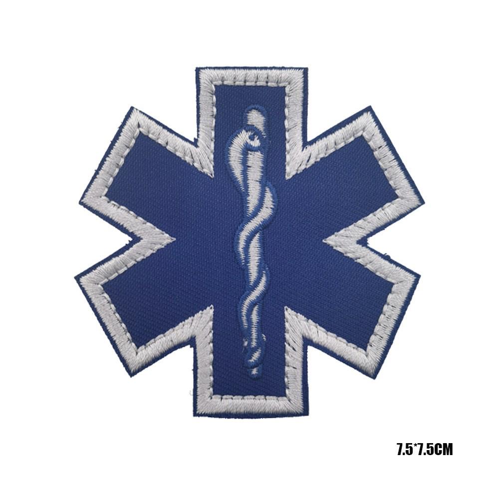USA Star of Life EMT Paramedic Rescue Embroidered Velcro Arm Patch