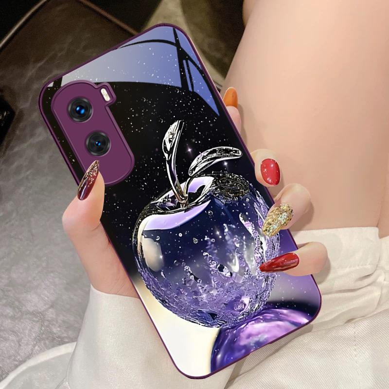 Прозрачный хрустальный чехол-яблоко для Honor 200 90 8X 9X Pro Lite P50 P40 Nova 10 11i P60 Magic4 6 Mate 20 50 Чехол для телефона из закаленного стекла