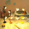 1Pc Shaped Led Book Light With Clip,Desk Decorative Table Lamp,Eye Protection Book Reading Lamp At Night With Batteries