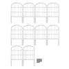 Decorative Garden Fence Arched Fence Border Iron Metal Wire Fence Panel Dog Rabbits Ground Stakes Fe