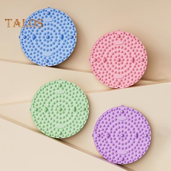 Круглый массажный коврик для ног, снятие боли в ногах, расслабление мышц, рефлексотерапия стоп, противоскользящий портативный акупрессурный коврик, портативный акупунктурный коврик для ходьбы по камням