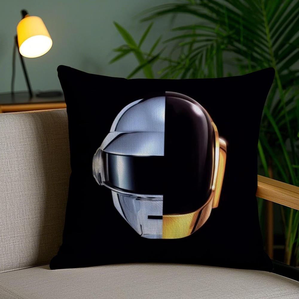 Подушка с принтом Daft Punk Мягкая коротковорсовая двусторонняя наволочка для дома Машинная стирка Наволочка Подарок