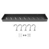 Shower Caddy Space Aluminum Rustproof Smoothing Simple Black Sturdy Bathroom Wall Shelf with 5