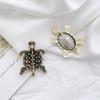 Cute Women Kids Turtle Transparent Rhinestone Brooches Pins Classic Shiny Boutique Decoration Animal Exquisite Badges Corsage