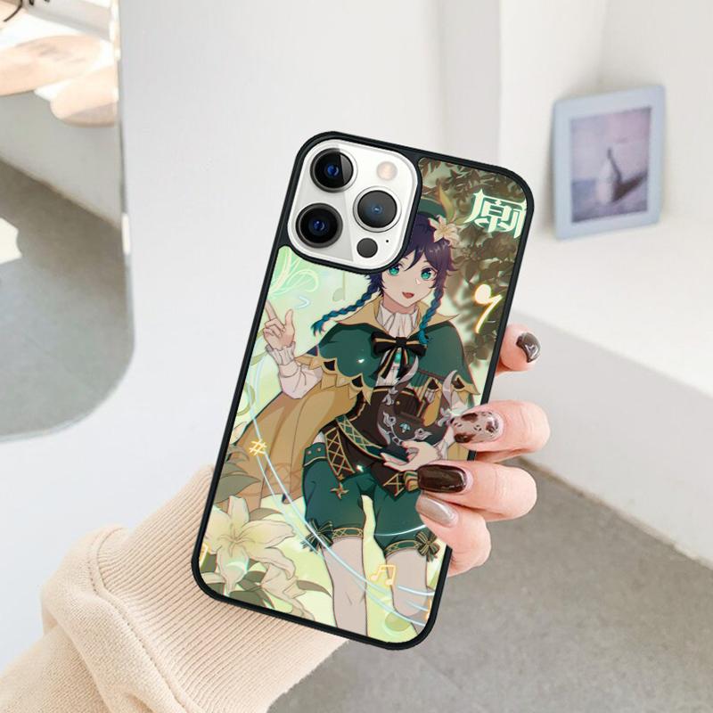 Чехол для телефона Genshin Impact Венти Милый для iPhone 17 Air 16 15 14 11 12 13 Pro MAX Plus coque Чехол Оболочка