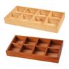 Wooden Divided Storage Box Sturdy Versatile Showcase Display Holder Practical 8 Grid for Mini Flowerpots Collectibles Jewelry