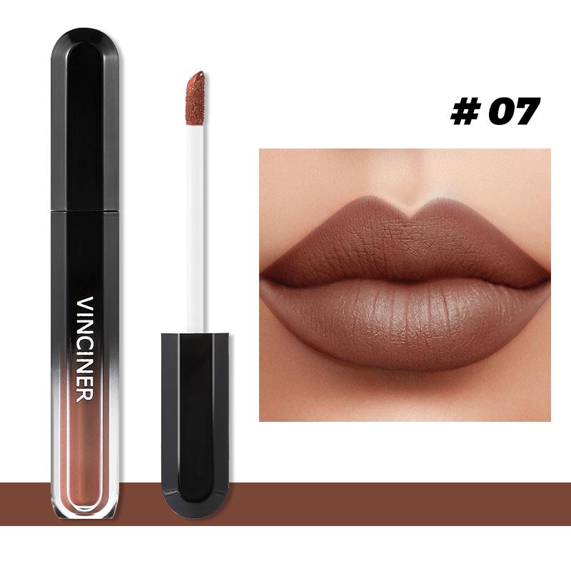 Not Easy To Fade Lip Gloss Punk Smoky Dark Brown Matte Lip Glaze Velvet Coffee Liquid Lipstick Long Lasting Makeup Sexy Lip Tint