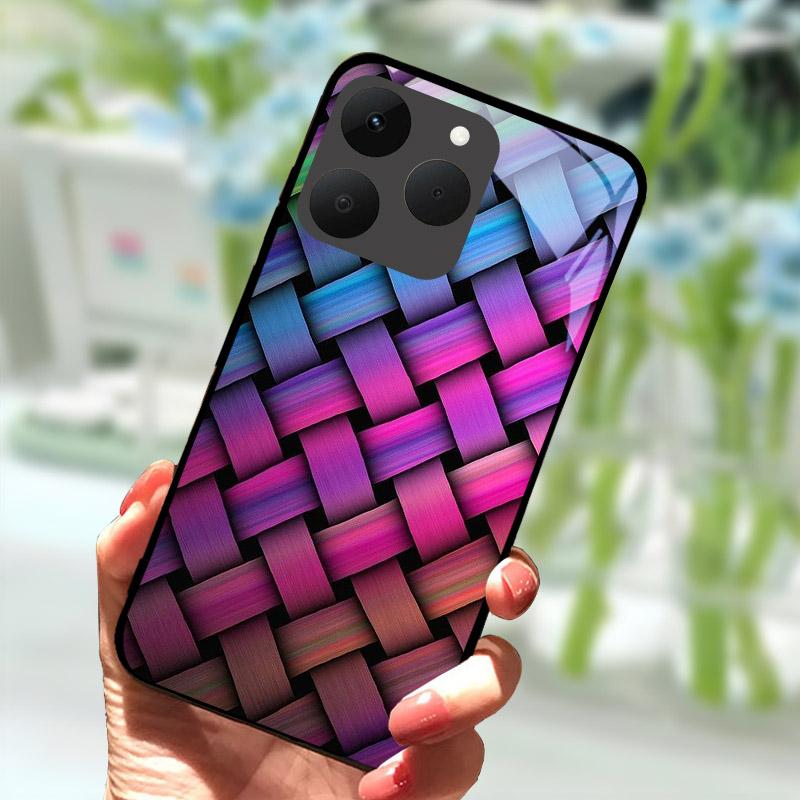Роскошный чехол из закаленного стекла для Realme 15T 5G, ударопрочный жесткий ПК чехол для телефона для Realme 15 T RMX5112, чехол с защитой камеры Funda
