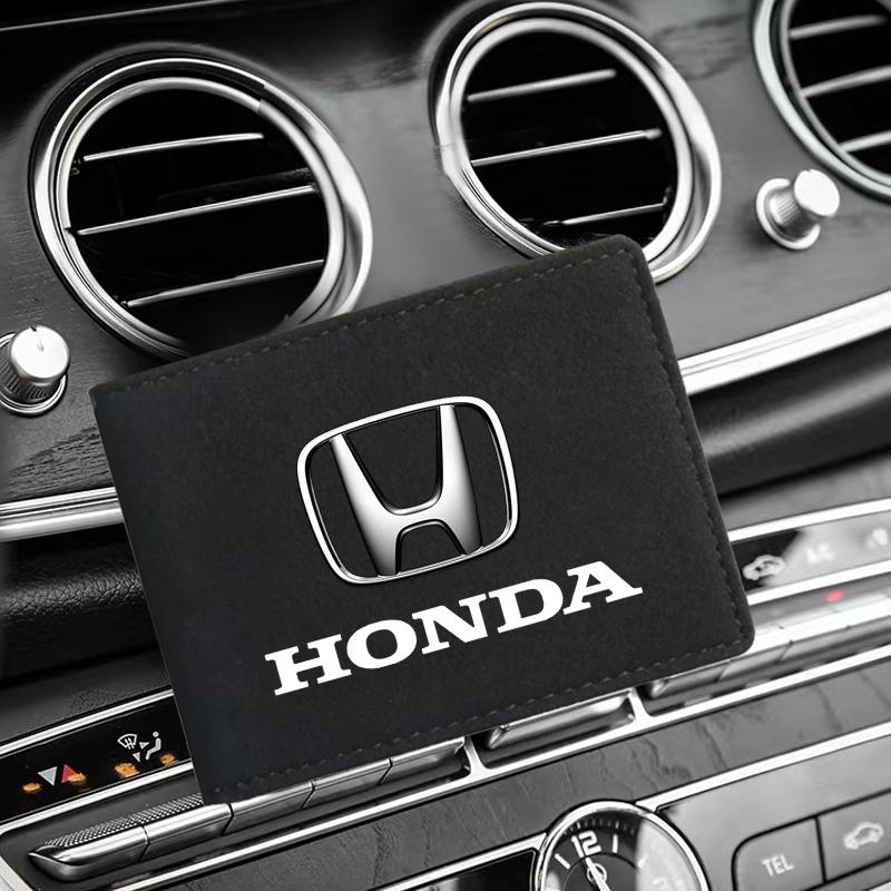 PU Leather Credit Card Case Car Driving Documents Protective Case For Honda Fit Mugen Insight Type S R VTEC DOHC Modulo Vezel Legend RR Si