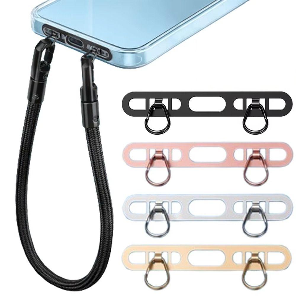 Ultra-thin Phone Lanyard Tab Double Buckle Gasket Phone Case Hanging Rope for Mobile Phone