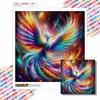 New Arrival 5D DIY Full Circle Diamond Painting "Colorful Phoenix" Embroidery Cross Stitch Home Decor Gift