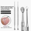 Double-Headed Stainless Steel Cuticle Preposed Remover Nail Pusher Clean Dead Skin Circle Bevel Shovel Manicure Exfoliation Tool