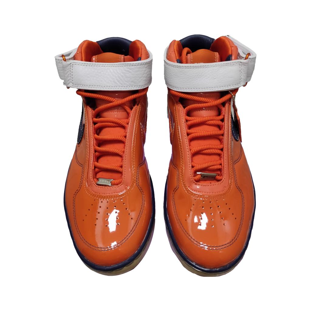 Nike AIR FORCE 25 Устойчивые к истиранию Высокие Баскетбольные Кроссовки Унисекс Оранжевые 316881-841