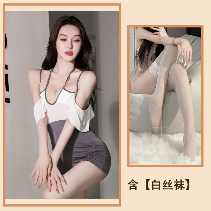 Sex Lingerie Sexy Pajamas Hip Skirt Sex Suit Secretary Bed Temptation Suspender Sex Pajama Skirt