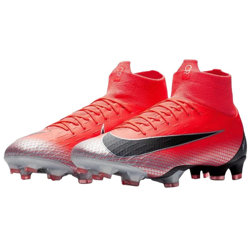 Nike Mercurial Superfly 6 Pro CR7 FG Ярко-малиновые Мужские Бутсы Красный Черный-Хром-Темно-серый AJ3550-600