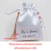 Personalised 5Pcs Satin Drawstring Pocket Goodie Candy Bag Honeymoon Sand Wedding Gift Honeymoon Present Bride To Be Gift