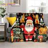 2025 Merry Christmas Tree Santa Claus,New Year Fairy Tale Gift Soft Plush Blanket,Flannel Throw Blanket for Living Room Bed Sofa