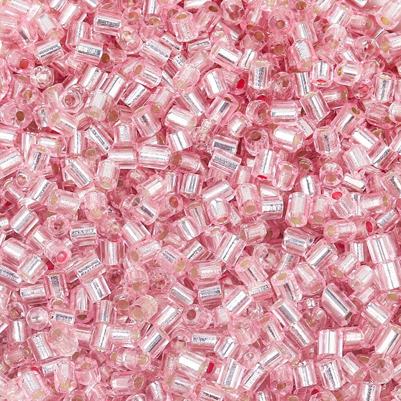 Silver-Plated 2.5mm Colored Glass Seed Beads for DIY Bracelets and Beading Projects